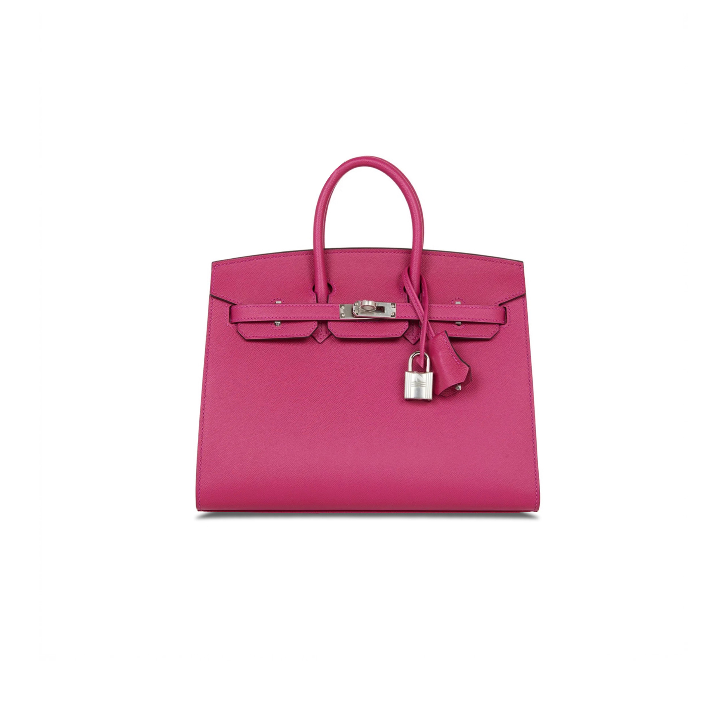 HERMES BIRKIN 30 EPSOM LEATHER MAGNOLIA PINK SILVER BUCKLE LUXURY BAG BK30L3TGSS (30*23*15cm)